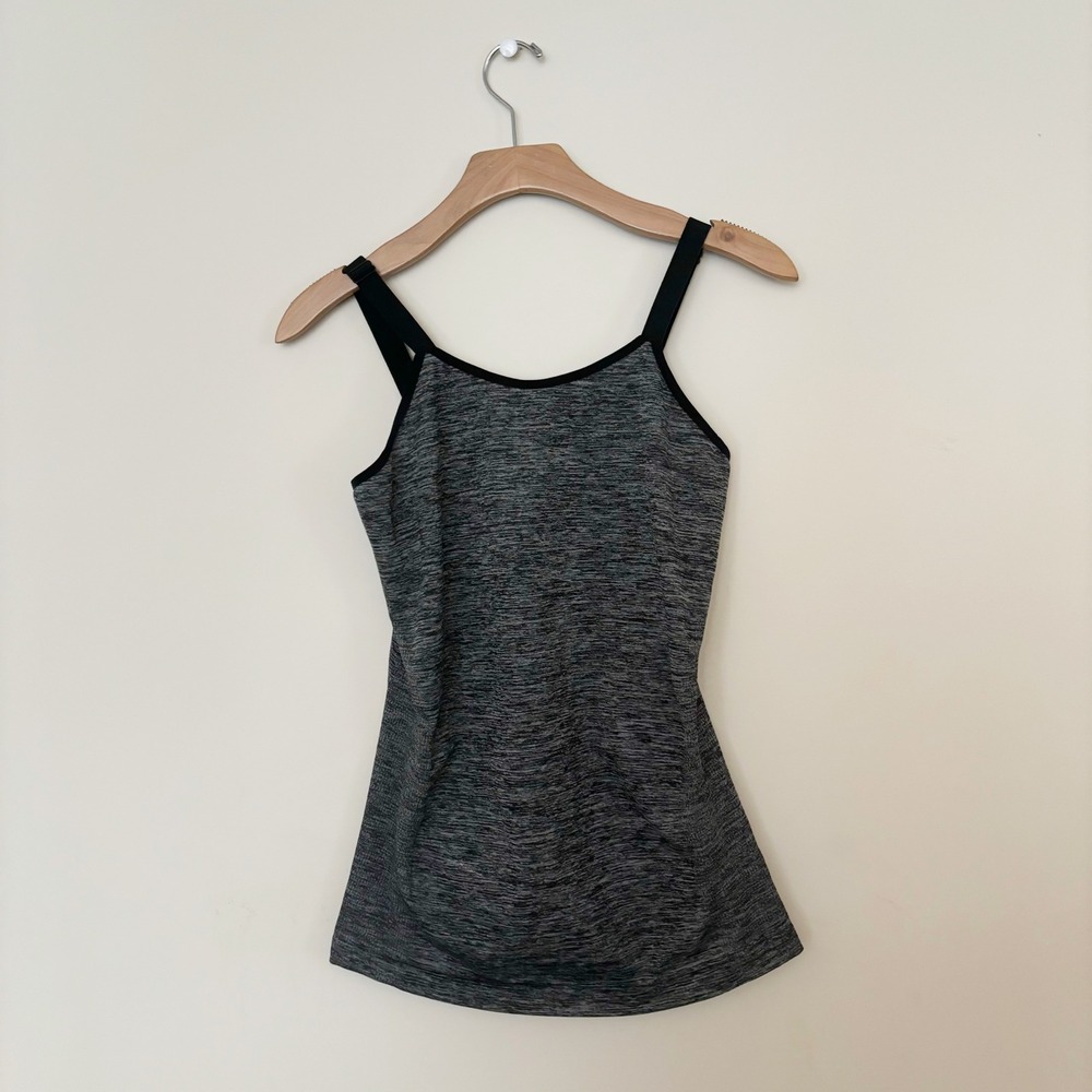 Ready To Go Camisole Women OS Plus Gray Adjustable Straps Tank Top Workout Gym
